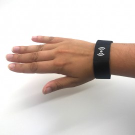 Bracelets Tissu Stretch RFID Vierges Noir
