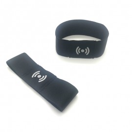 Bracelets Tissu Stretch RFID Vierges Noir